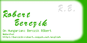 robert berczik business card